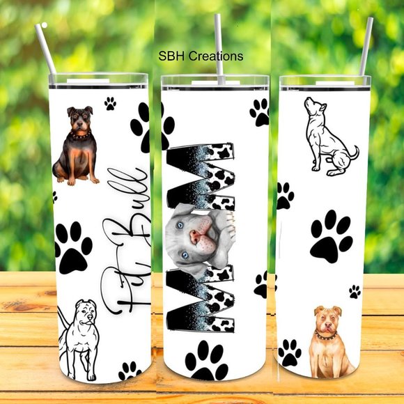 Pit Bull Mom Tumbler - Picture 1 of 1